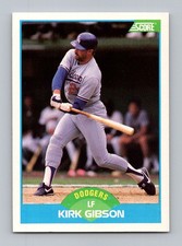 1989 Score #210 Kirk Gibson Near Mint or Better