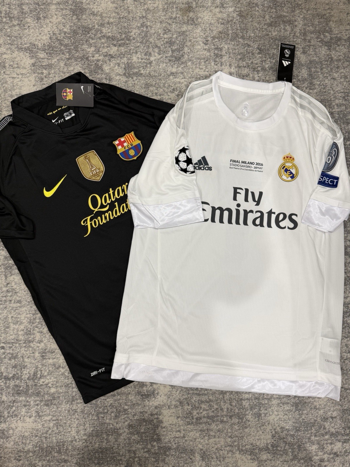 Barcelona Lionel Messi Cristiano Ronaldo Madrid Jersey Lot Size XL World Cup