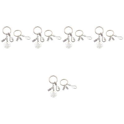  5 PCS Schlüsselanhänger Männer Schlüsselbund Fischen Schlüsselanhänger-Anhänger