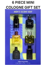 Bloomingdale's Scent Edit 6 Piece Mini Cologne Holiday Gift Set for Men