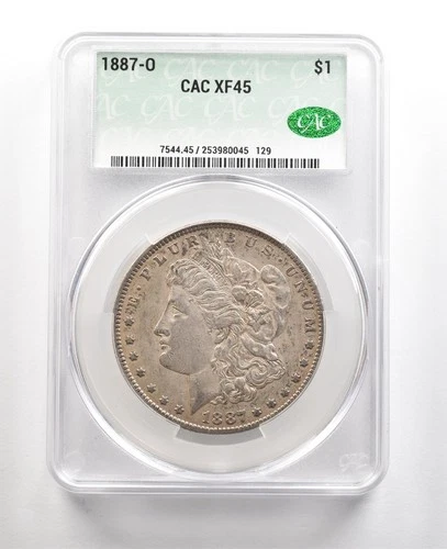 1887-O Morgan Silver Dollar XF45 CAC CACg *5479