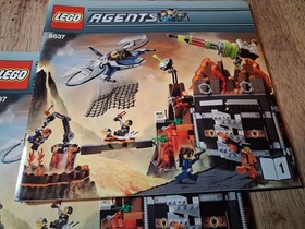LEGO Agents Mission 8 Volcano Base 8637  Instructon Manual Only GUC No Bricks