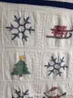 Vintage Inspired Hand Quilted Christmas Patchwork Quilt 62x79 twin #188 — photo 6