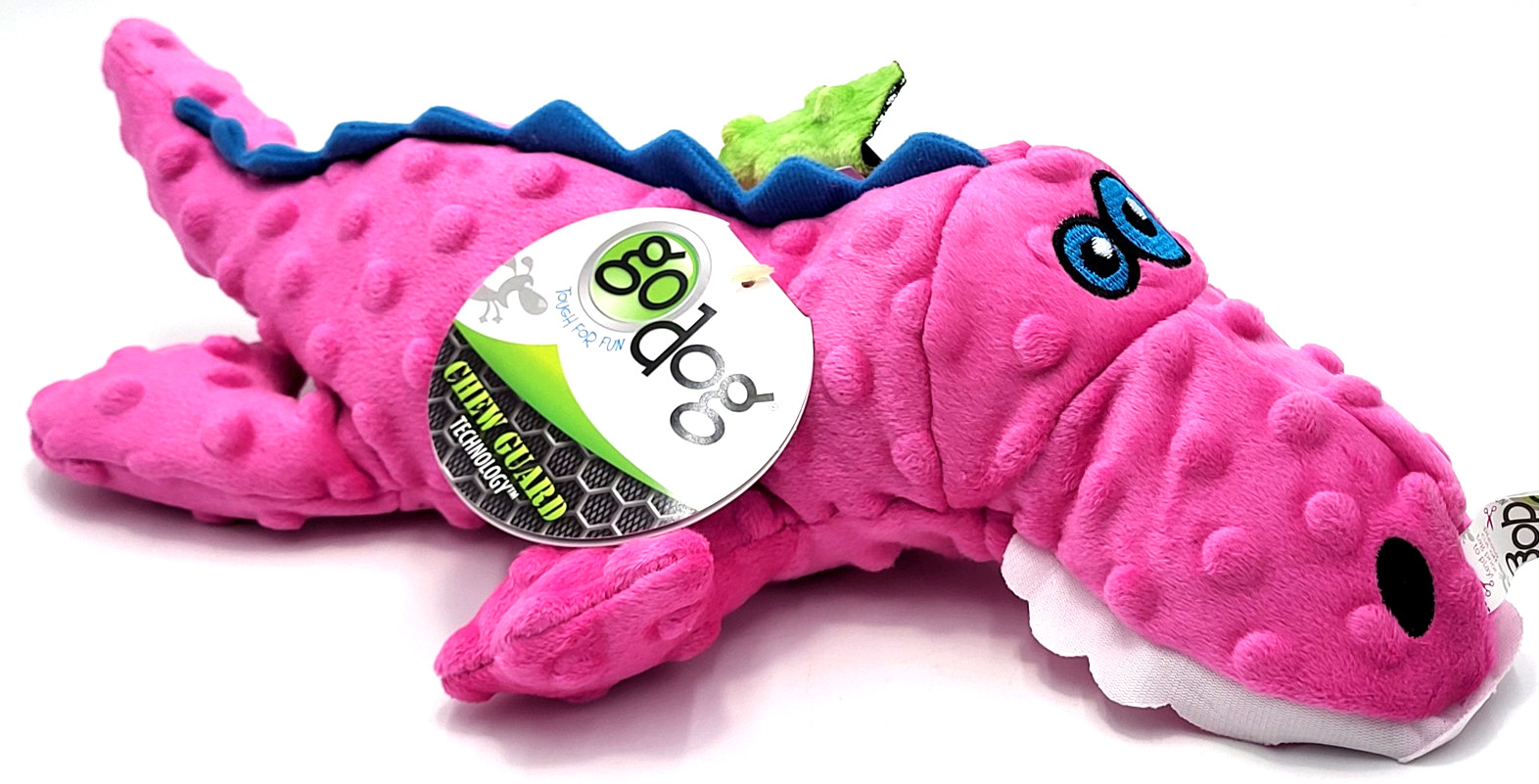 GoDog Alligator Pink Med/Lrg Plush Squeaky Interactive Toss 