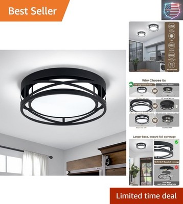Modern LED Ceiling Light Fixture, 6000K Round LED Flush Mount Hallway Light F...