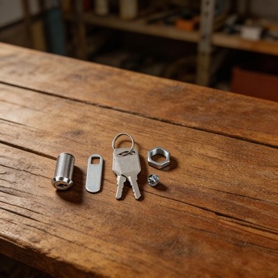 1PC Aluminum Alloy Drawer Lock Cabinet Mailbox Filing  Furniture Lock With Key