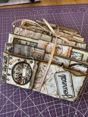 Scrapbook Aufbewahrung Ephemera Handarbeit Notitzen Junk Journal Unikat