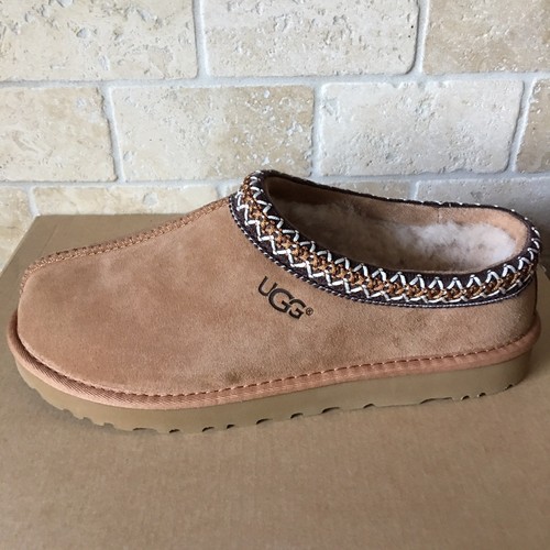 UGG TASMAN BRAID CHESTNUT SUEDE SHEEPSKIN SLIPPERS SHOES SIZE US 7 WOMEN - Picture 3 of 6
