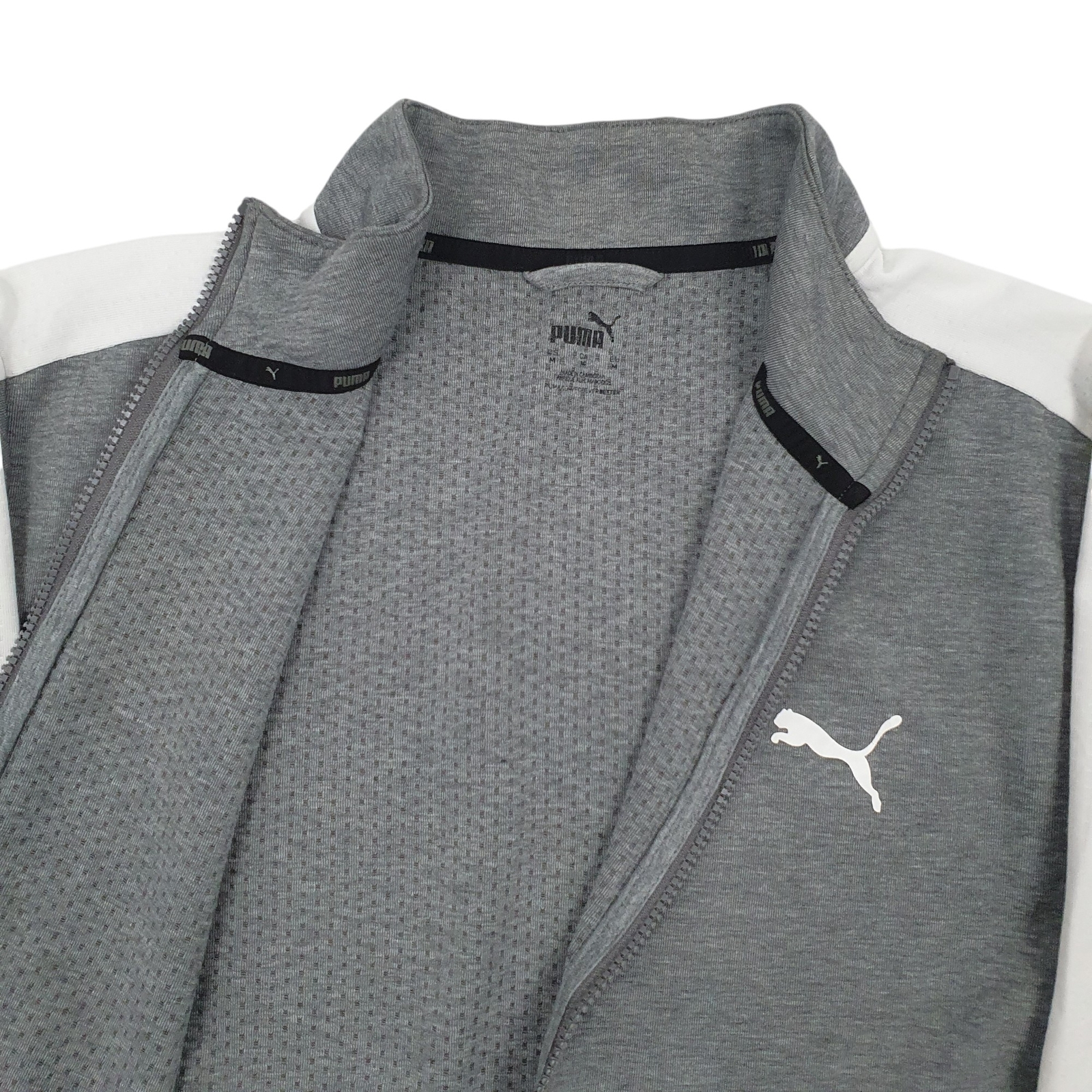 PUMA Full Zip Cotton Blend Jumper Sweatshirt Mens M image 3
