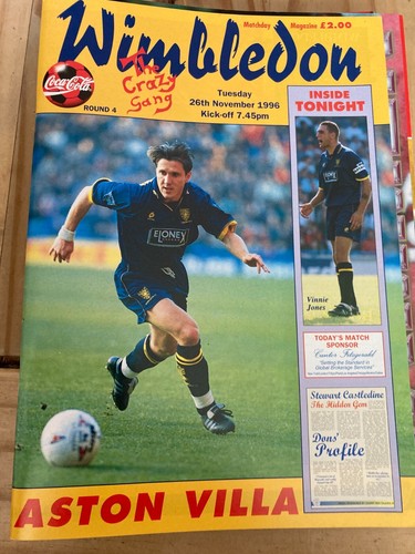 Aston Villa HOME & AWAY programmes 1996/97 League & Cup & friendlies FREE POST - Picture 50 of 104