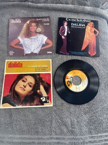 Dalida 7" Vinyl Records With Sleeves - Vintage French EPs & Singles Lot Of 4 45R - Imagen 8 de 11