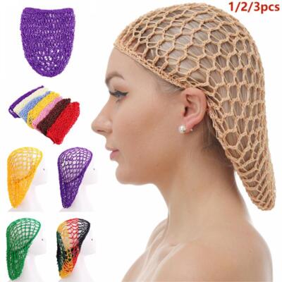 3X Mesh Hair Net Crochet Cap Fishnet Hairnet Hair net Snood