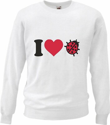 Sweatshirt I LOVE MARIENKÄFER - KÄFER - INSEKT - UNGEZIEFER - GLÜCKSKÄFER