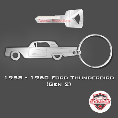 Ford Thunderbird 1958 - 1960 Gen 2 Laser Cut Key chains