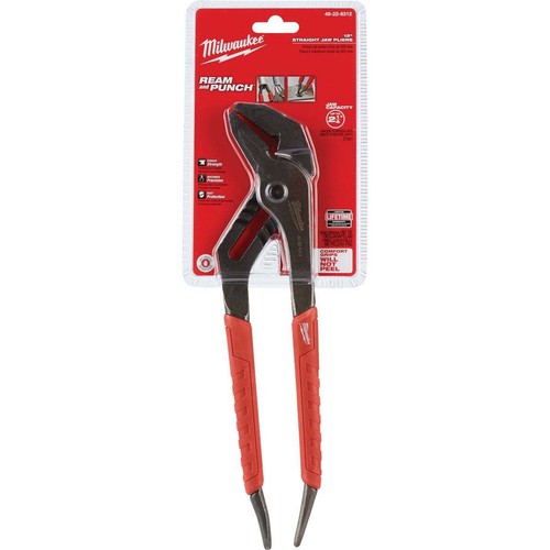Milwaukee 48-22-6312 12" Comfort Grip Straight-Jaw Pliers