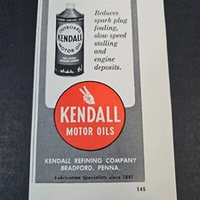 1962 Kendall Refining Outboard Motor Oils Vintage Print Ad Toy Boat Bradford PA