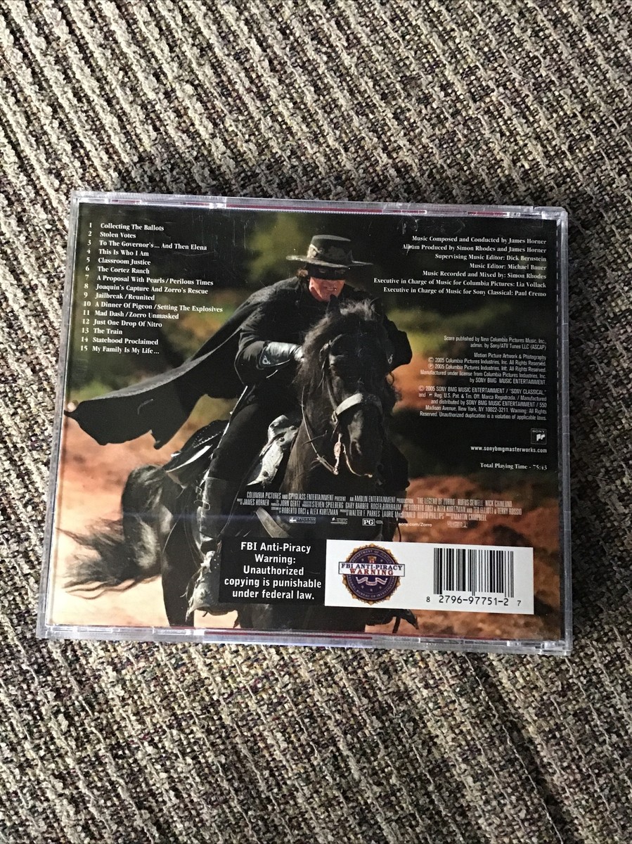 THE LEGEND OF ZORRO 2005 CD ORIGINAL SOUNDTRACK JAMES HORNER SCORE