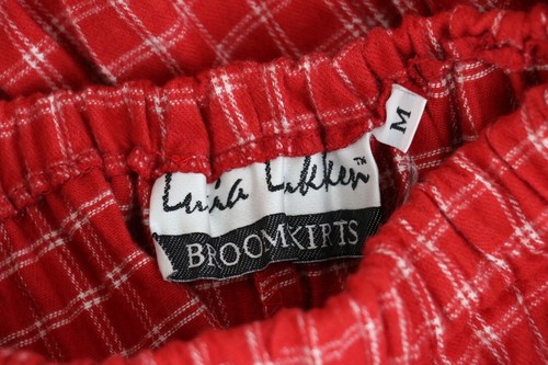 VINTAGE Lucia Lukken Broomskirts Womens Size Medium Pull On Maxi Skirt Red - Picture 5 of 5