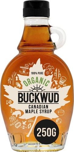 Buckwud Organic 100% Pure Maple Syrup Bottle 250g Packs of 1, 2 & 3 - Picture 3 of 6