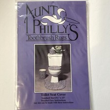 Aunt Philly's TOILET SEAT COVER toothbrush rag rug pattern AP117  Last One 