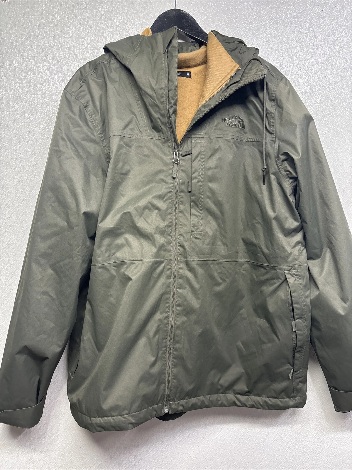 The North Face Mens Green Brown Insulated Carto Triclimate Jacket Size XL #Z3A