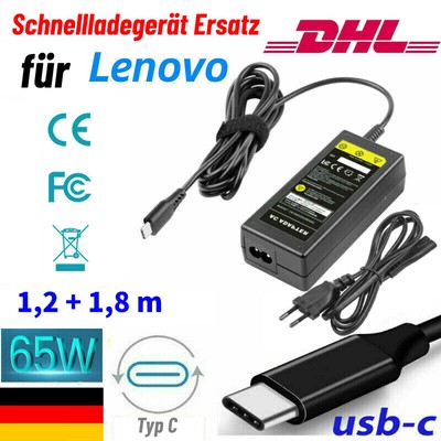 65W Laptop Ladegerät USB Typ C Netzkabel für Lenovo Yoga 11E Thinkpad X1 Carbon