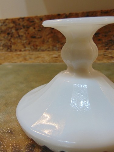 Milk Glass Candlestick Holder Vintage White 1940's - Picture 7 of 7