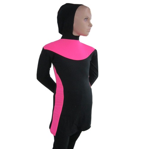 Kids Girls Muslim Swimwear Islamic Arab Swimsuit Modest Beachwear Swim Clothes - Picture 6 of 18