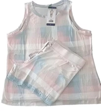 Honeydew Intimates ~ Women's LARGE (L) ~ 2-Piece Pajama Short Set ~ PINK CHECK