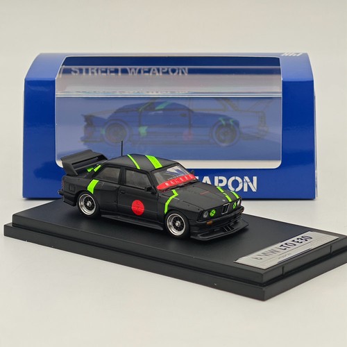 1/64 Street Weapon SW BMW LTO E30 M3 Matte Black Diecast Model Car Collection - Picture 4 of 7