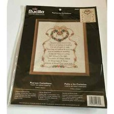 Bucilla Counted Cross Stitch Kit 40658 Paul to the Corinthians Love Is 11 x 14