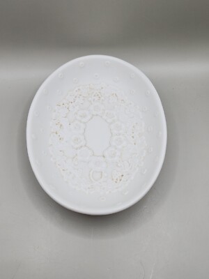 Soap Dish White Floral Porcelain First Coast Designs Bathroom Decor Trinket Dish