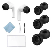 Replacement Ear Hooks for AirPods Pro Silicon Ear Buds Tips (Black - 2L+2M+2S)