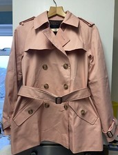 Bnwot Coach Rose/pink Trench Coat Size S
