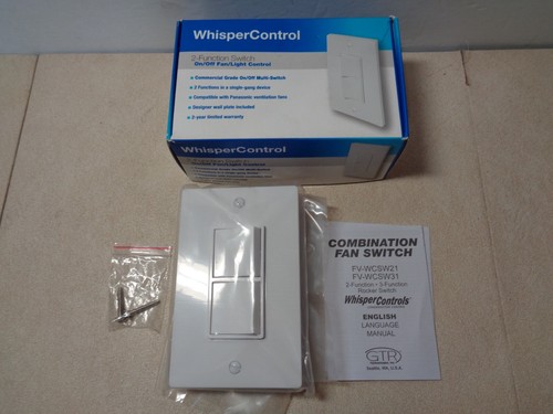 Panasonic FV-WCSW21-W WhisperControl Two-Function On/Off Switch, White For Fans - 第 5/9 張圖片