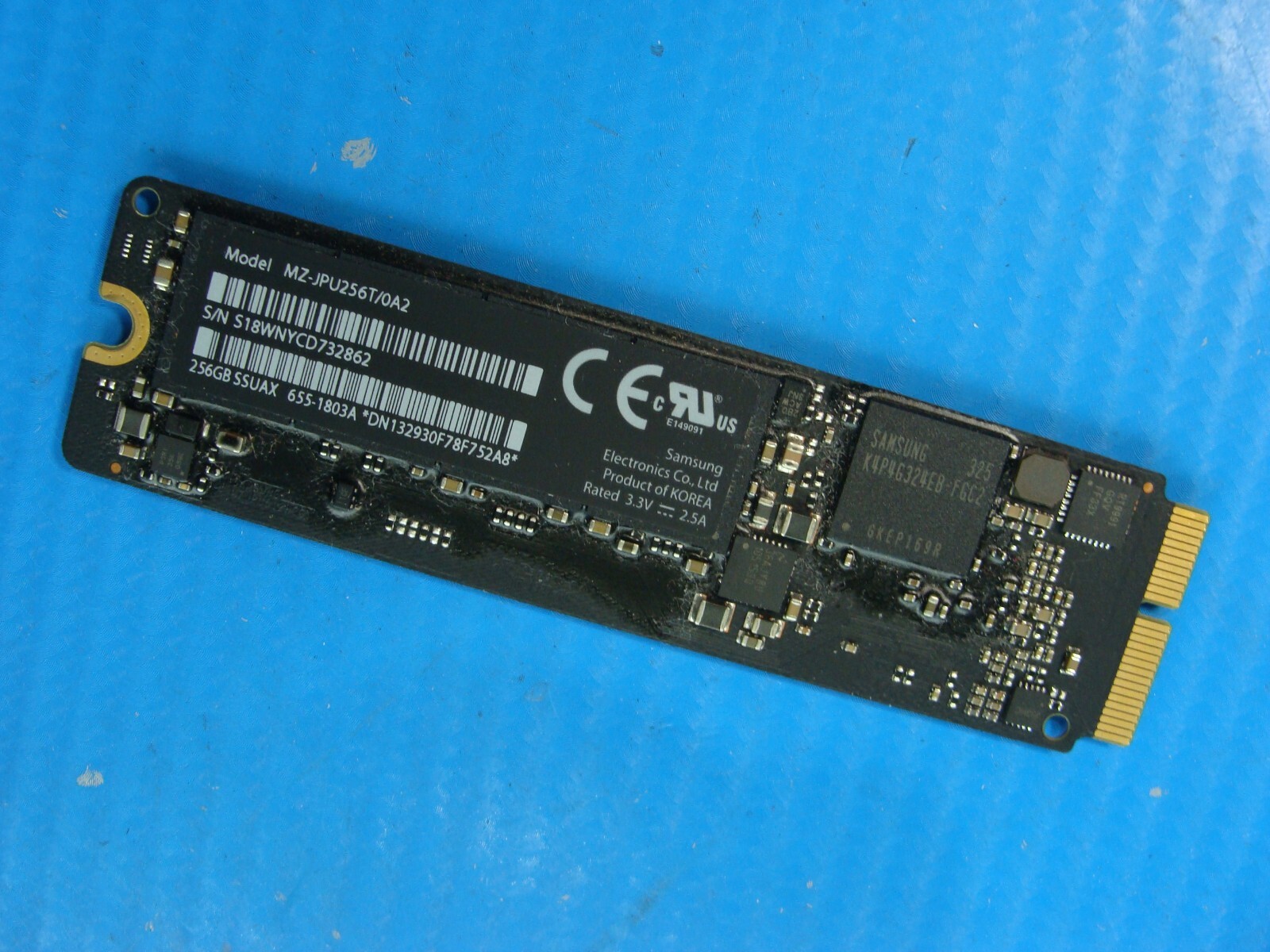 MacBook Air A1466 Samsung 256GB SSD Solid State Drive 655-1803A MZ-JPU256T/0A2-image