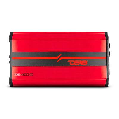DS18 SXE-4000.4D Car Amplifier Full-Range Class D 4-Channel - New Design - Red
