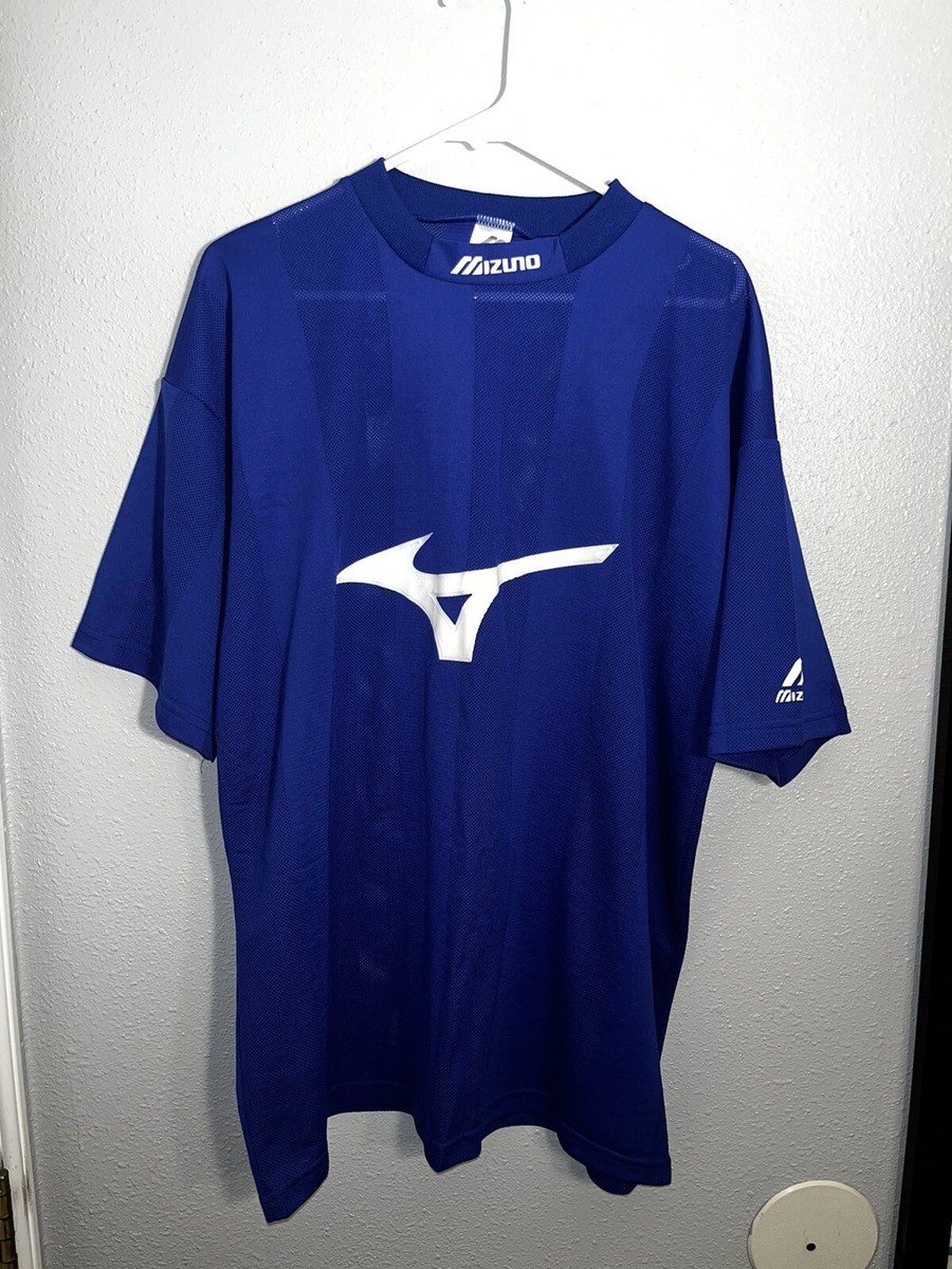 90s ミズノ MIZUNO ガンバ大阪 ヴィンテージ ユニフォーム 青 Vintage 80s/90s Mizuno Big Logo Blue Soccer Jersey Size 44-46 XL