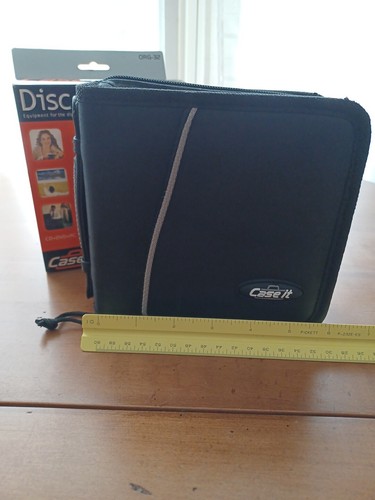 Vintage Case It CD DVD Wallet Travel Case Black NOS 2003 Writing on Box - Picture 11 of 12