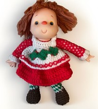   Vintage 1980s Crochet Strawberry Shortcake Ice Cream 11  Doll Hong Kong
