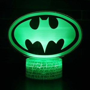 Dc Hero Batman Logo 3d Lamp Usb Led Night Light Table Lamp Kids