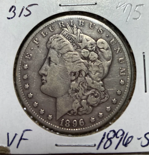 1896-S   Morgan Dollar VF* Below Bid -315