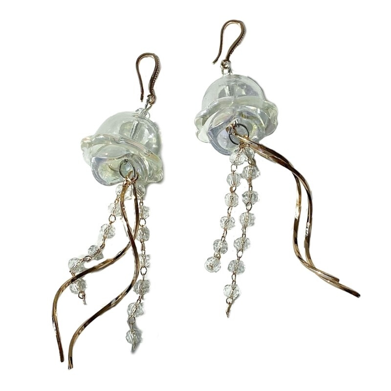 Elegant Jellyfish Tassel Drop Dangle Pendant Earrings for Style