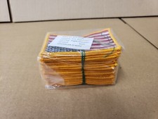 LOT OF 20 US American Flag Reverse Shoulder Patch Orange Border. MADE IN THE USA