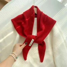 100% Cashmere Triangular Scarf 110 * 38Cm Knitted Warm Versatile Scarf