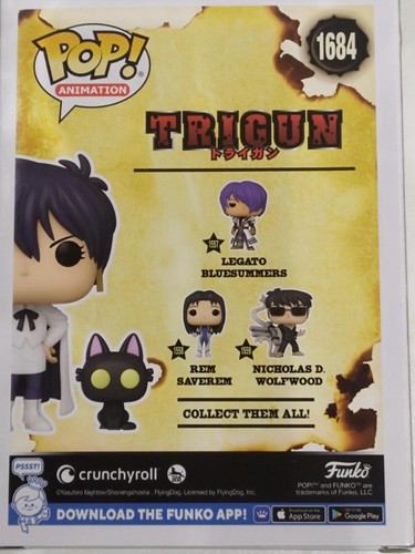 Funko Pop! NYCC 2024 Trigun Meryl Stryfe mit Kuroneko Exclusive # 1684 - Bild 4 von 6