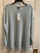 NWT Eileen Fisher 1X Clearwater Waffle Knit. Wool Sweater 278