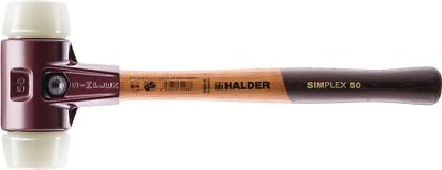 Schonhammer SIMPLEX Länge 405 mm Kopf-Ø 60 mm hart Holz Nylon weiß HALDER