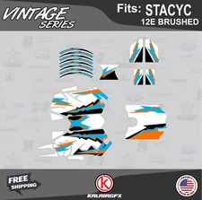 Graphics Kit for STACYC 12E Brushed Electric Bike Vintage - ORANGE