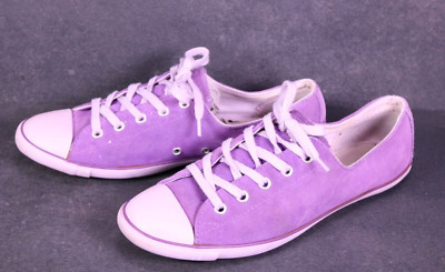 Converse Sneaker Chucks All Star Light OX Gr. 40 lila weiß Leder Damen BC752